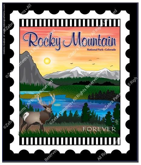 National Parks Stamp: Rocky Mountain