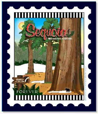 National Parks Stamp: Sequoia