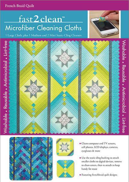 Fast2Clean Microfiber Cleaning Cloths, 4-Pack - French Braid