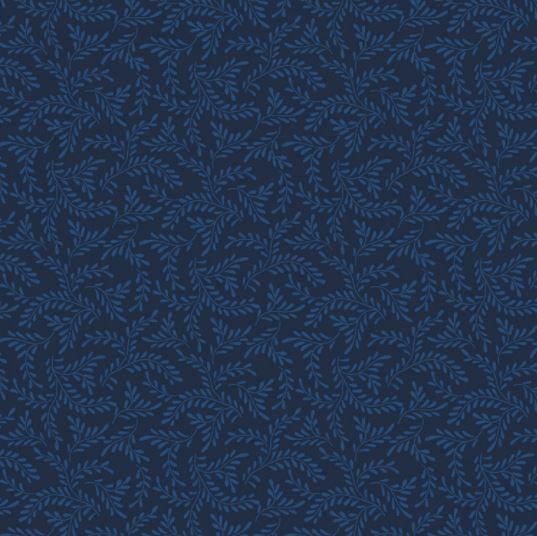 Navy On Navy Sprigs From In The Navy Collection By Wilmington