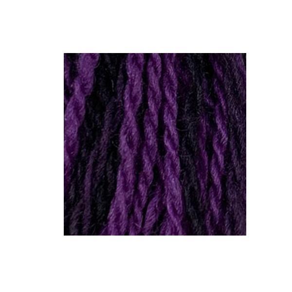 Merino Variegated Wool Thread, Black & Indigo, Size 15