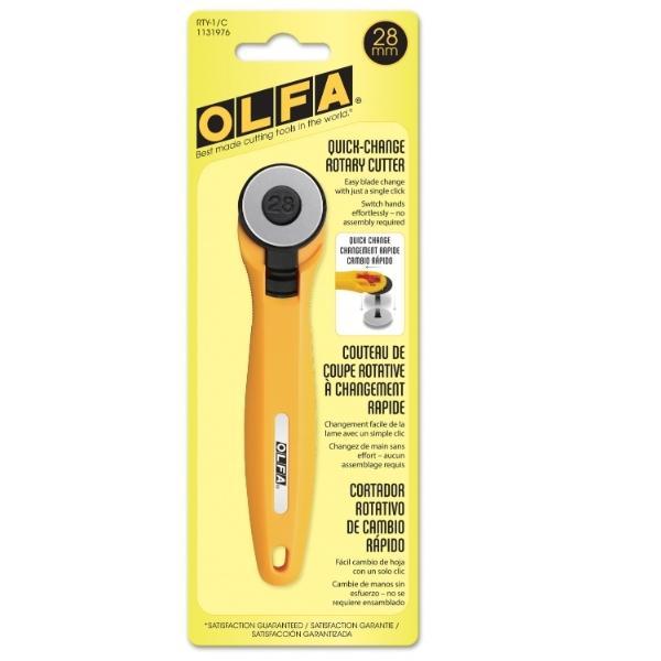 Olfa Quick Blade Change Rotary Cutter 28Mm