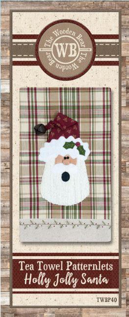 Holly Jolly Tea Towel Patternlet From The Wooden Bear