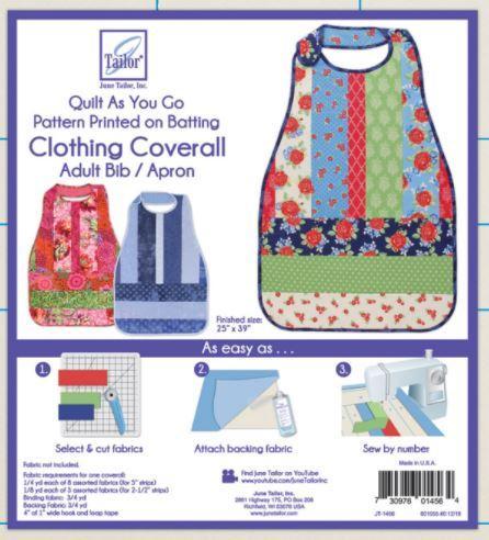 Quilt As You Go Clothing Coverall Adult Bib  By June Taylor 