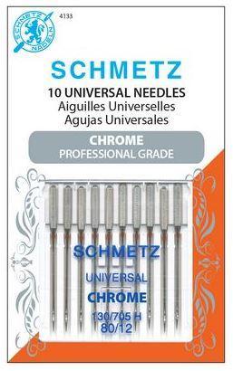 Universal Needles 80/12 Chrome From Schmetz