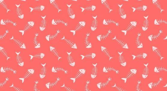 Fishbones Peach By Dear Stella Fabrics 