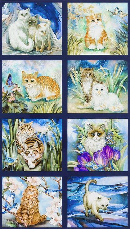 Be Pawsitive Garden Panel Squares By Kaufman Fabrics 