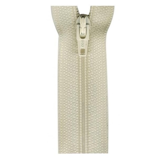 [COA-F72-6-256] All-Purpose Polyester Coil Zipper 6In Natural