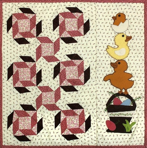 [PP-APRILCH] Through The Year April Chicks And Basket Quilt Kit