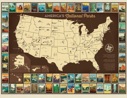 [RB-P9157-P] National Parks 3 Poster Panel From Riley Blake Designs