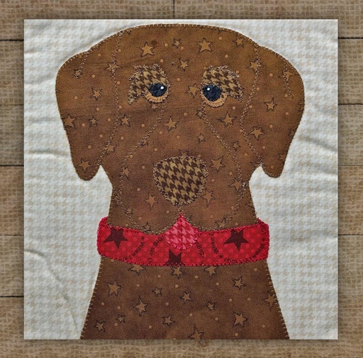 [PRE-LabC] Labrador Retriever Chocolate  Precut Prefused Applique Kit By Leanne Anderson For The Whole Country 