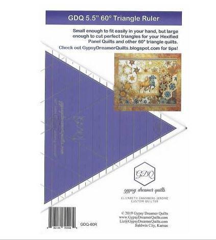 [GDQ-60R] Gdq 5.5" 60 Degree Triangle Ruler, Use With Hexified Panel Quilts Pattern