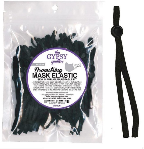 [TGQ-090] Drawstring Mask Elastic Black