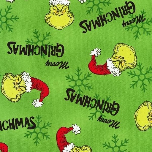 [KAF-15783-7] How The Grinch Stole Christmas Grinch Santas By Dr. Seuss Enterprises For Robert Kaufman Fabrics