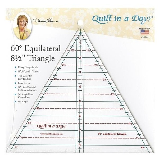 [CKR-2046QD] 60 Degree Equilateral 8.5" Triangle Ruler