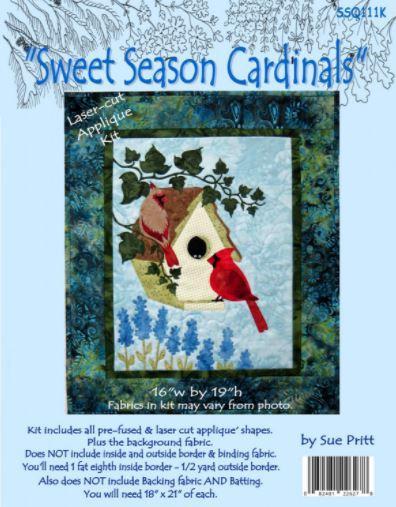 [CKR-SSQ111K] Sweet Season Cardinals Laser Cut Applique Kit