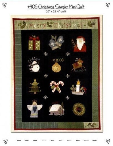 [HTH-405] Christmas Sampler Mini Quilt From Heart To Hand