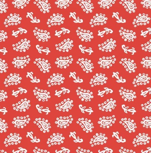 [PB-4368R] Fruit Stand Paisley Red From P&B Textiles