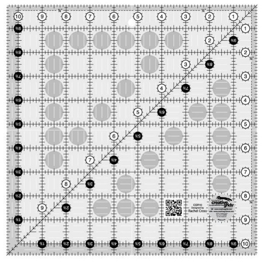 [CGR-10] Creative Grids 10 1/2 X 10 1/2 Square Ruler