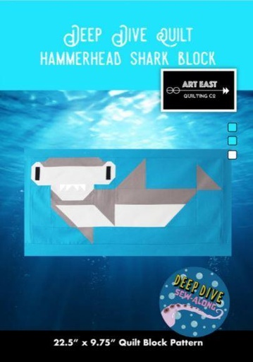 [AEQ-Hammerhead] Deep Dive Hammerhead Shark Block Pattern From Art East Quilting