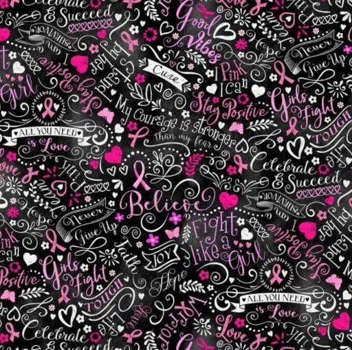 [TTR-C8408] Breast Cancer Chalkboard From Timeless Treasures