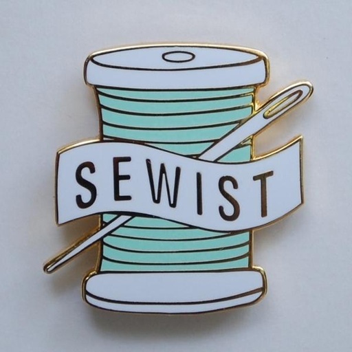 [AGD-223] Sewist Enamel Pin Aqua From While She Naps