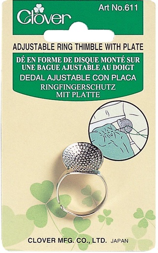 [CLOV-611] Clover,Adjustable - Ring Thimble W/Plate