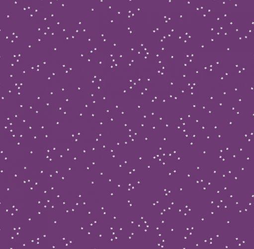 [RB-715-EGGPLT] Blossoms White On Eggplant  Background From Riley Blake Designs