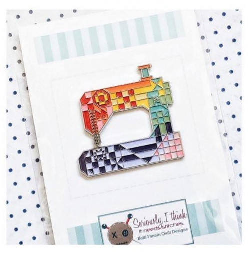 [KF-QP148] Stitch Happens Enamel Pin from Kelli Fannin Quilt Designs