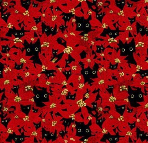 [DS-PLW1843] Holiday Poinsettia Cat From Dear Stella