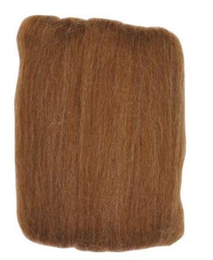 [CL-7935] Natural Wool Roving Caramel from Clover