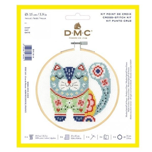 [MOD-BK1914L] Cat Cross Stitch Kit From Dmc 