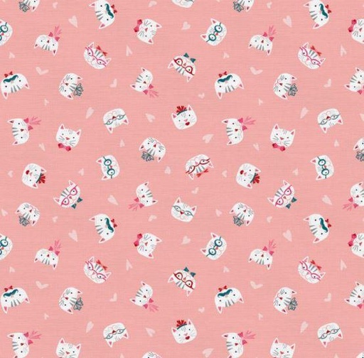 [PS-22067] Love Cats Faces Pink  From Paintbrush Studios