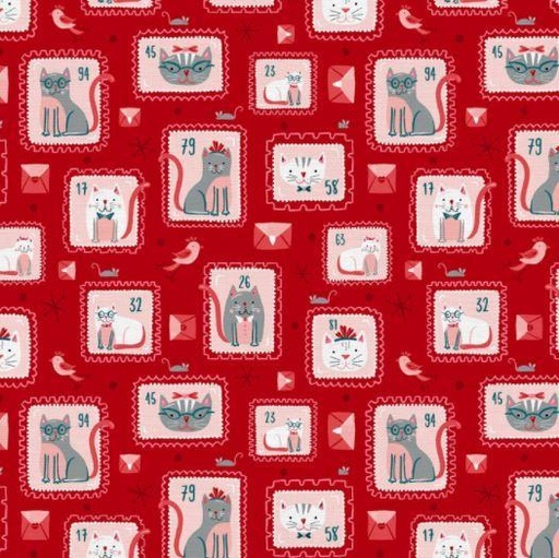 [PS-12022065] Love Cats Stamps Red  From Paintbrush Studios