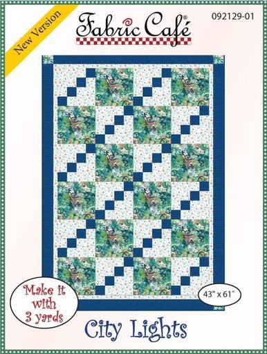 [FC-092129-01] City Lights 3 Yard Quilt Pattern from Fabric Cafe