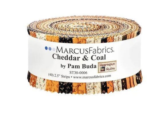 [MB-ST30-006] Cheddar & Coal Jelly Roll from Marcus Fabrics