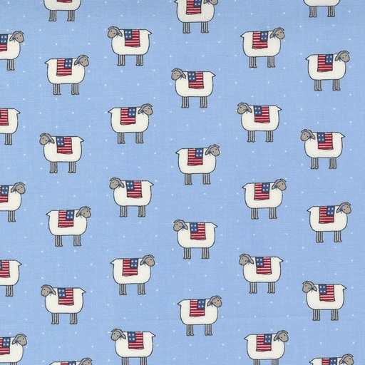 [MOD-2991-17] Prairie Days Flag Sheep Sky Blue By Moda