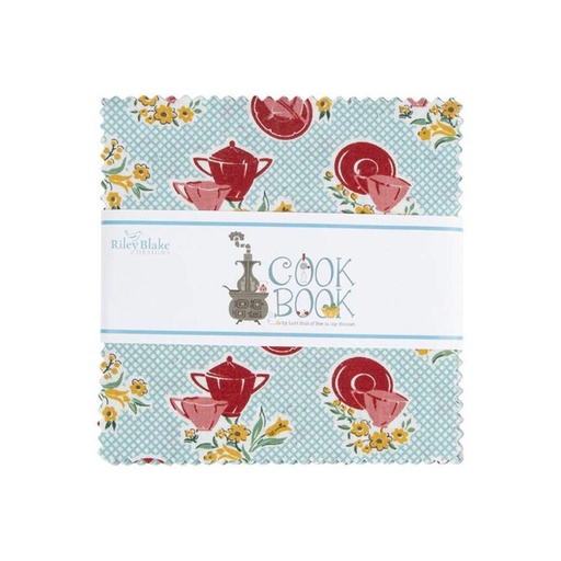 [RB-5-11750-42] Cook Book 5" Stacker by Lori Holt from Riley Blake