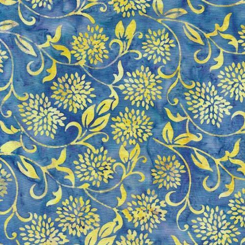 [IB-112114855] Island Batik Petals Provence Flower Vine Cool Waters