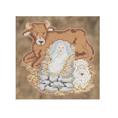 [WIC-MF192301] Nativity Trilogy Baby Jesus Beaded Cross Stitch Kit from Mill Hill