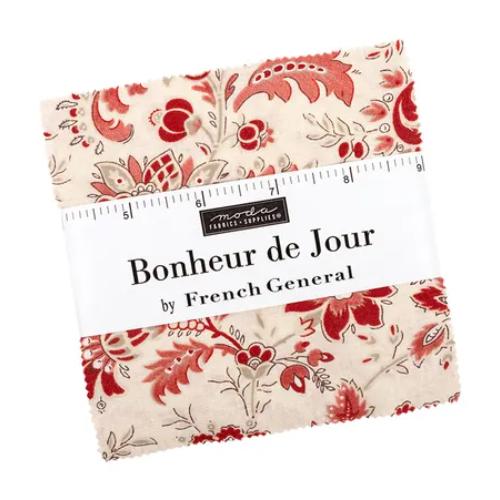 [MOD-13910PP] Bonheur de Jour 5" Charm Pack by French General for Moda