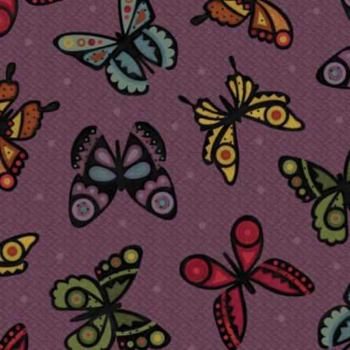 [MAY-9943-V] Bonnie'S Butterflies Butterflies Violet By Bonnie Sullivan From Maywood