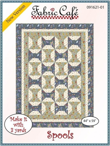 [FC-091621-01] Spools 3 Yard Quilt Pattern From Fabric Cafe