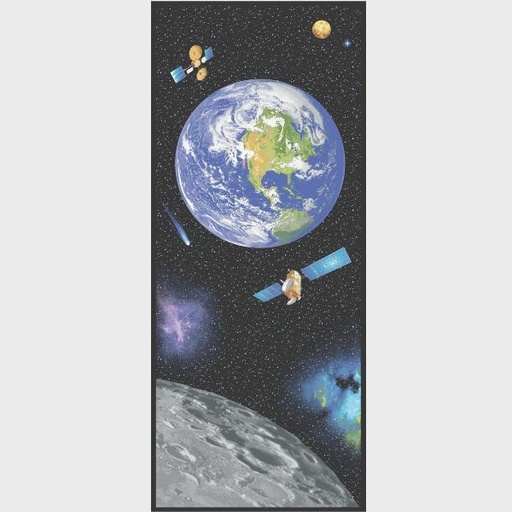 [BEN-3381W-99] Space Race Out Of This World Panel Multi By Painted Sky For Benartex