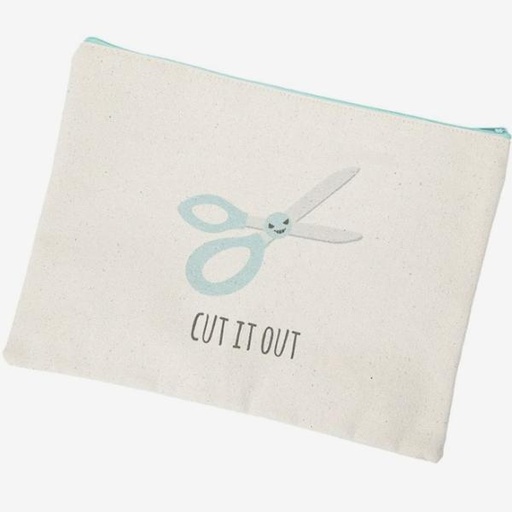 [ZB-14823] Cut It Out Canvas Small Zipper Bag from Riley Blake