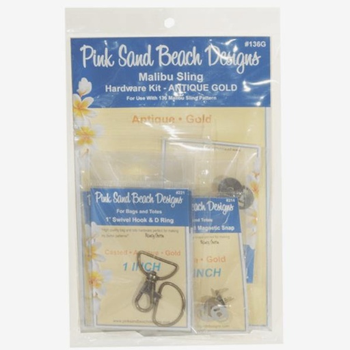 [PSB-136G] Malibu Sling Hardware Kit Antique Gold from Pink Sand Beach Designs