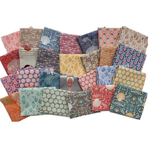 [PP-CottonBeachF4R] Cotton Beach Fat Quarter Bundle From Tilda