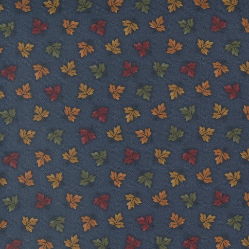 [MOD-9681-14] Maple Hill Maple Leaves Blue Spruce By Kansas Troubles Quilters For Moda