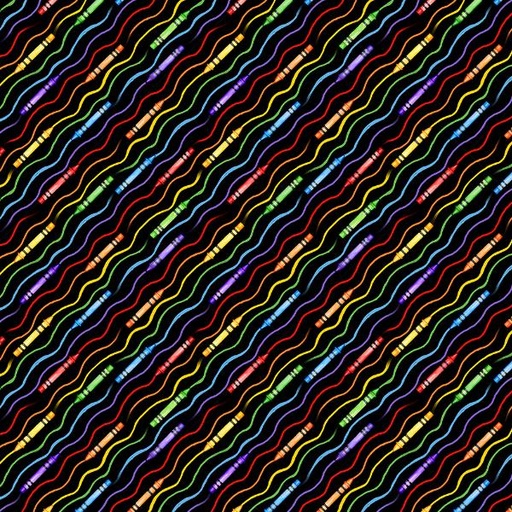 [WP-33877-975] School Is Cool Diagonal Stripe Black By Nancy Mink From Wilmington Prints