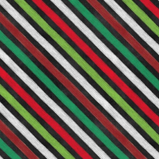 [BLAN-2218-99] Mistletoe Magic Bias Stripe Multi By Lily Ford For Blank Quilting